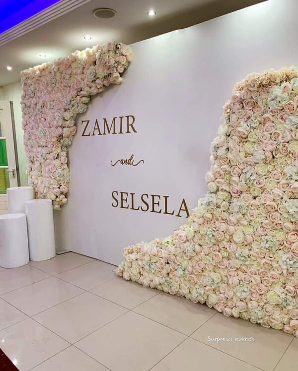 Gepersonaliseerde flower backdrop