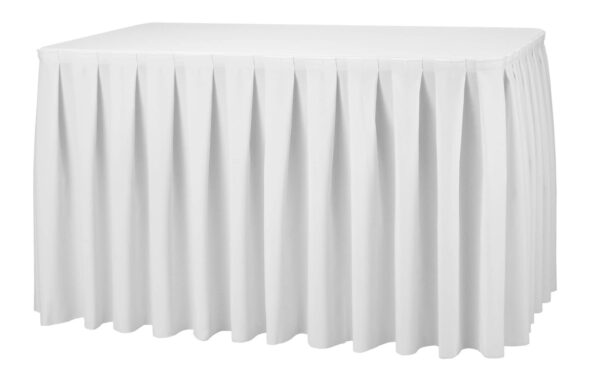 buffettafel geplooide kleed wit